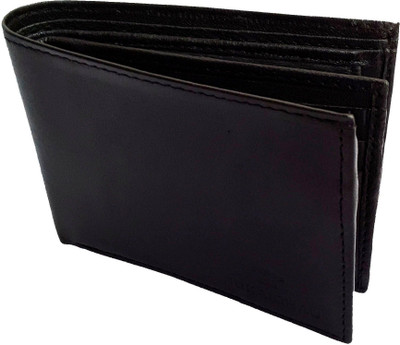 

NUKAICHAU Men Black Genuine Leather Wallet(7 Card Slots), 8 blk 7 coin zip