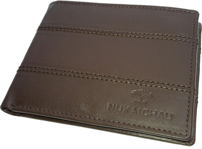 

NUKAICHAU Men Brown Genuine Leather Wallet(8 Card Slots), 52 brn 8 card a
