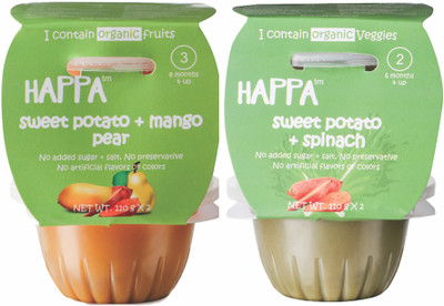 

happa Stage 2, Organic Baby Food, Fruit and Veggie Variety Pack, Cereal(440 g, Pack of 2, 6+ Months)