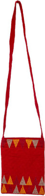 

Lambani Embroidery Red Cotton Sling Bag with Patterns Sling Bag(Red, 5 inch)