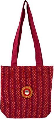 

Lambani Embroidery Red Colour Ladies hand bag Shoulder Bag(Red, 5 inch)