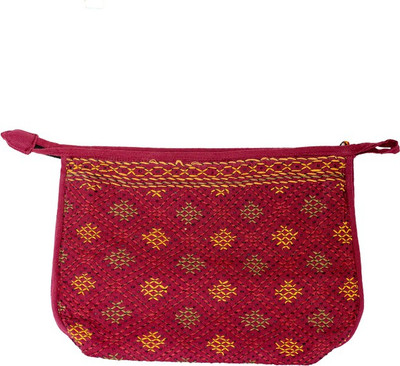 

Lambani Embroidery Maroon Cotton Pouch Multipurpose Bag(Maroon, 3 inch)