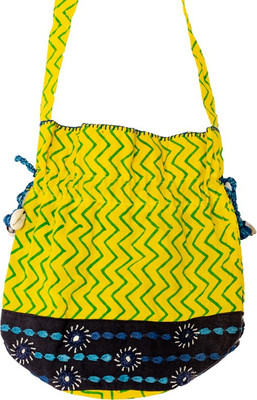 

Lambani Embroidery Cotton Yellow Jhola Bag Multipurpose Bag(Yellow, 3 inch)
