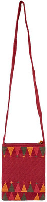 

Lambani Embroidery Maroon Cotton Sling Bag with Patterns Sling Bag(Maroon, 5 inch)