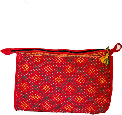 

Lambani Embroidery Red Cotton Pouch Multipurpose Bag(Red, 3 inch)
