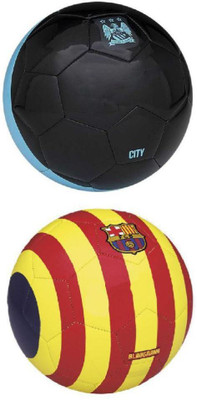 

M ART City Black + Blaugrana Yellow Football, Combo Football - Size: (Pack of 1, Multicolor