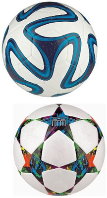

M ART Brazuca Blue + Multistar UEFA Football, Combo Football - Size: (Pack of 1, Multicolor