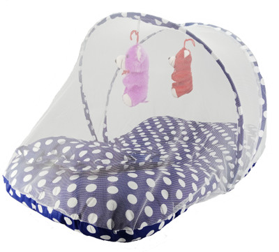 

Aayat Kids SmartBuy Premium Heavy New Born Dark Blue Dot Relax with Play Hanging Teddy 04 Baby Bed Crib(Fabric, Dark Blue)
