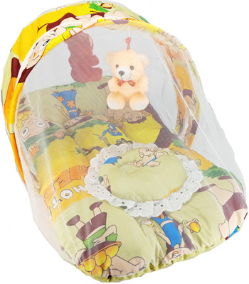

Aayat Kids SmartBuy Premium Heavy New Born Relax with Play Hanging Teddy X6 Baby Bed Crib(Fabric, Multicolor)