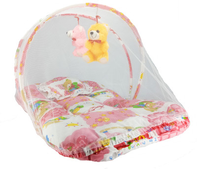 

Aayat Kids SmartBuy Premium Pink Check Teddy Print Heavy New Born Relax with Play Hanging Teddy 02 Baby Bed Crib(Fabric, Pink)