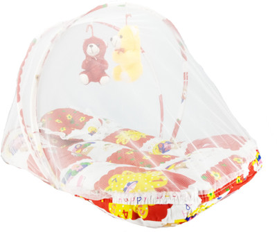 

Aayat Kids SmartBuy Premium Red Check Cotton Heavy New Born Relax with Play Hanging Teddy 01 Baby Bed Crib(Fabric, Red)