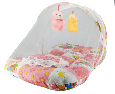 

Aayat Kids SmartBuy Premium Pink Check Teddy Print Heavy New Born Relax with Play Hanging Teddy 04 Baby Bed Crib(Fabric, Pink)