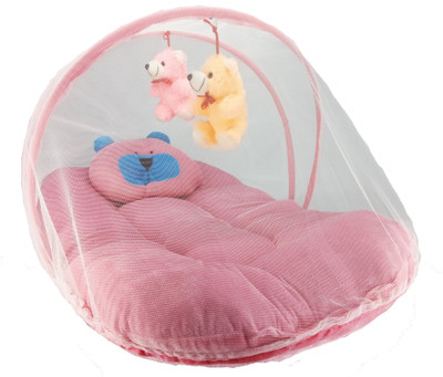 

Aayat Kids SmartBuy Premium Pink Velvet Heavy New Born Relax with Play Hanging Toys V01 Baby Bed Crib(Fabric, Pink)