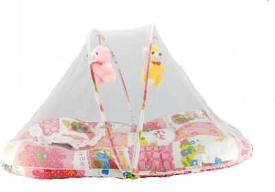 

Aayat Kids SmartBuy Premium Pink Check Teddy Print Heavy New Born Relax with Play Hanging Teddy 05 Baby Bed Crib(Fabric, Pink)