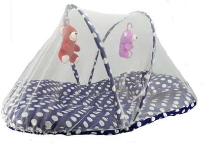 

Aayat Kids SmartBuy Premium Heavy New Born Dark Blue Dot Relax with Play Hanging Teddy 01 Baby Bed Crib(Fabric, Dark Blue)