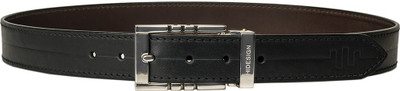 

Hidesign Men Casual Black Genuine Leather Reversible Belt