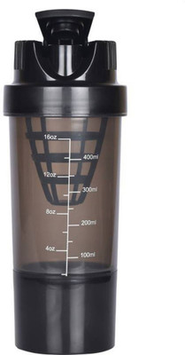 

Imported Shake me Protein Shaker / Sipper / Gym Bottle / Water Bottle 500 ml Shaker(Pack of 1, Multicolor), Black
