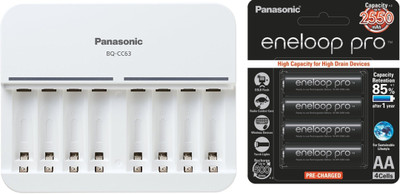 

Panasonic BQCC63+2550 4PL BATTERY Camera Battery Charger(Black, White)