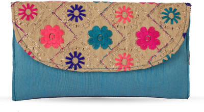 

LadyBugBag Party, Casual, Formal Beige, Blue Clutch