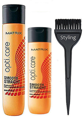 

styling Of Hair Brush, Matix Opticare Smooth & Straight Hair Shampoo 350ml & Opticare Shampoo 250ml(Set of 3)