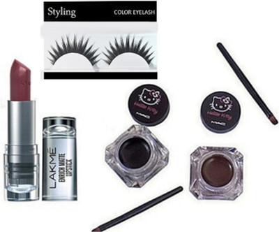 

styling Eyelashes & Enrich Matte Lipstick & Hello Kitty Gel Eyeliner(Set of 4)