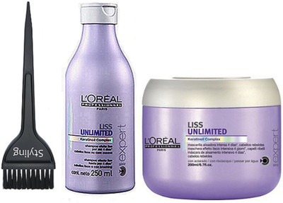 

styling Hair Brush, Unlimited Hair Shampoo 250ml With Conditioner(Set of 3)