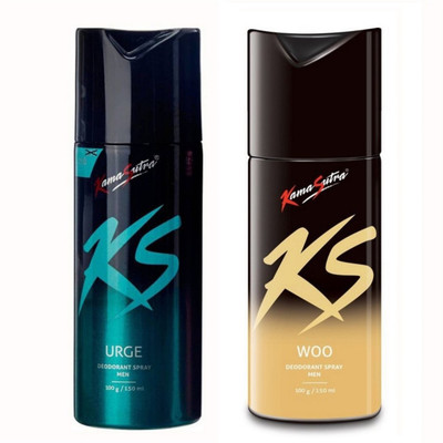 

KS URGE WOO Body Spray - For Men & Women(150 ml, Pack of 2)