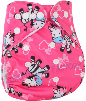 

Ole Baby Printed Cloth Diaper REUSABLE Nappy Organic Fabric Anti Bacterial Washable, Adjustable Reusable Cloth Diaper 0-2 Years Pink - L