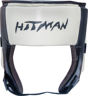 

Hitman Pretige Open Face Micro Leather Black/Cream Boxing Head Guard(Black