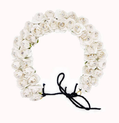 

Confidence South Indian Festival & Wedding Hair Accessories For Women | Gajra For Hair South Indian Flower Bun (White) Bun(White)