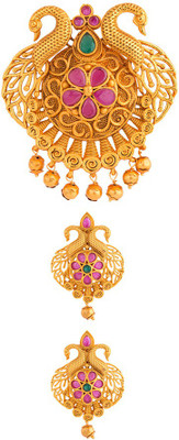 

Voylla Floral Peacock Southern Belle Juda Pins Hair Pin(Gold)