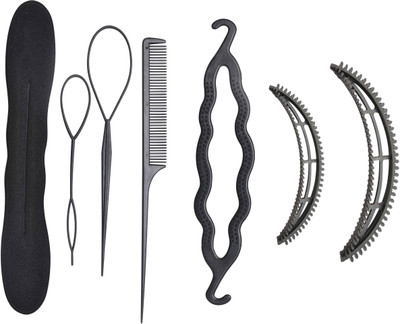 

BELLA HARARO 7 Pc. Set Hair Acccessories Hair Accessory Set(Black)