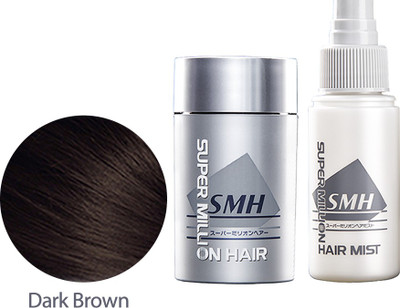 

Super Million Hair Dark Brown Set (1 Fibers & 1 Mist) Extreme Hold Hair Volumizer Hair Building Fibers(10 g)