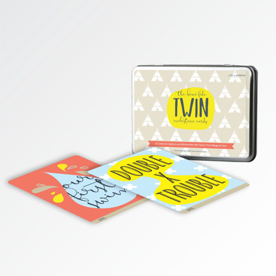 

Pop Goes The Art Twin Milestone Cards Keepsake(Multicolor)