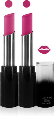 

Medin paris matte long lasting moisturizing lipstick cosmetics makeup collection set of 2 color(l pink pink)
