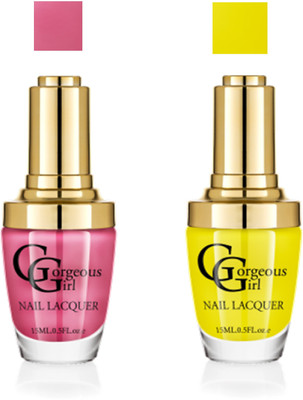 

Gorgeous Girl NAIL PAINT COMBO SET MULTICOLOR (15ML,PACK OF 2) Pink-Yellow(Pack of 2)