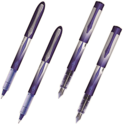 

Platignum Tixx 2 Non-Refillable Blue Fountain Pens & 2 Non-Refillable Blue Roller Ball Needle Point Pen Gift Set(Pack of 4)