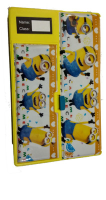 Perky Sack Minis Yellow Minis Box Art Plastic Pencil Box(Set of 1, Yellow)