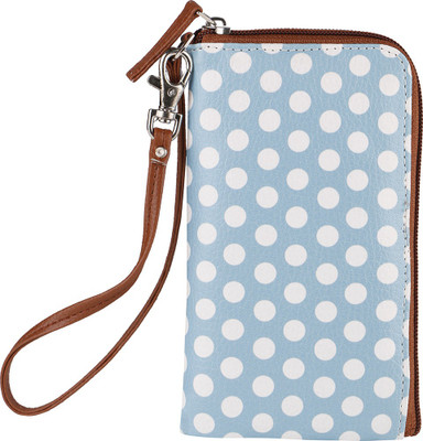 

Thathing Blue Polka Mobile Phone Pouch Wristlet with Card Slots Mobile Pouch(Blue, White)