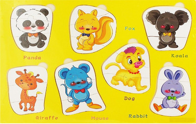 

Emob Preschool Wooden Educational Animal Jigsaw Puzzle Board Game for Kids and Toddlers(1 Pieces)