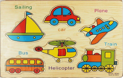 

Emob Wooden Educational Learning Jigsaw Vehicle Puzzle Board Game for Kids and Toddler(1 Pieces)