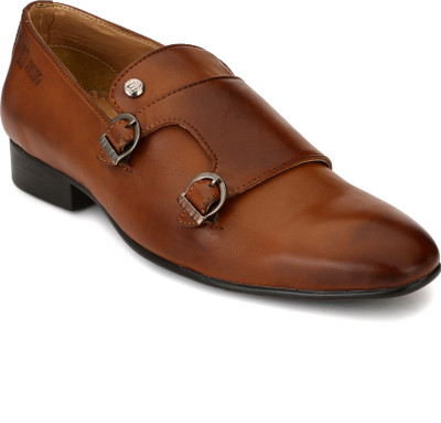 

El Paso El Paso Men's Tan Leather Like Double Monk Formal Shoes Monk Strap For Men(Tan