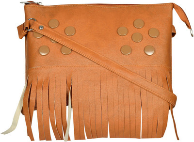 

Liger India Women Tan PU Sling Bag