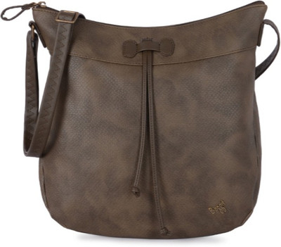 Baggit Women Casual Brown PU Sling Bag