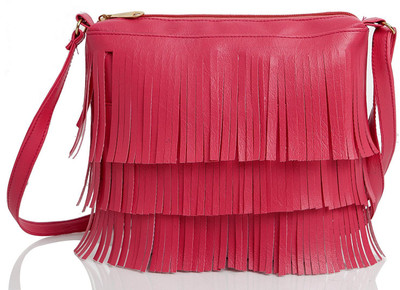 

Abhi Women Pink PU Sling Bag
