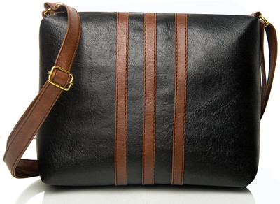 

Abhi Women Black PU Sling Bag