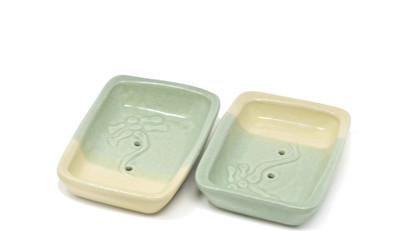 

The HImalayan Goods Company Soap Dish(Green, Beige), Beige;green