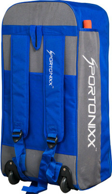 

Sportonixx CLASSIC | WHEEL | SPORTS CUM TRAVEL BAG WITH WHEEL Single kit bag bat side pocket(Multicolor, Wheeler), Blue;grey