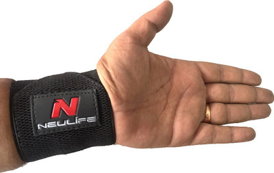 

Neulife Elastic Adjustble 2 Pc ( 1 pair ) For Right & Left Hand Unisex Wrist Support (Free Size, Black)
