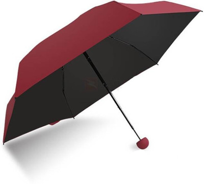 

Perfect Pricee Folding Pocket Umbrella, Capsule Shaped Umbrella, Mini Umbrella, Five-folding Compact Rain Umbrella, Summer Umbrella, 5 folding Mini Sized Bag Umbrella, Travel Umbrella Umbrella(Maroon)